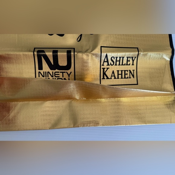 RARE Lady Couture Gold Tote Bag | Ashley Kahen x Ninety Union Collab Shopper New - Picture 4 of 5